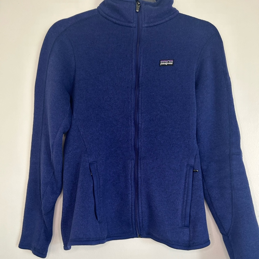 Patagonia Blue Sweater Fleece Full Zip with Collar, Women’s Medium
